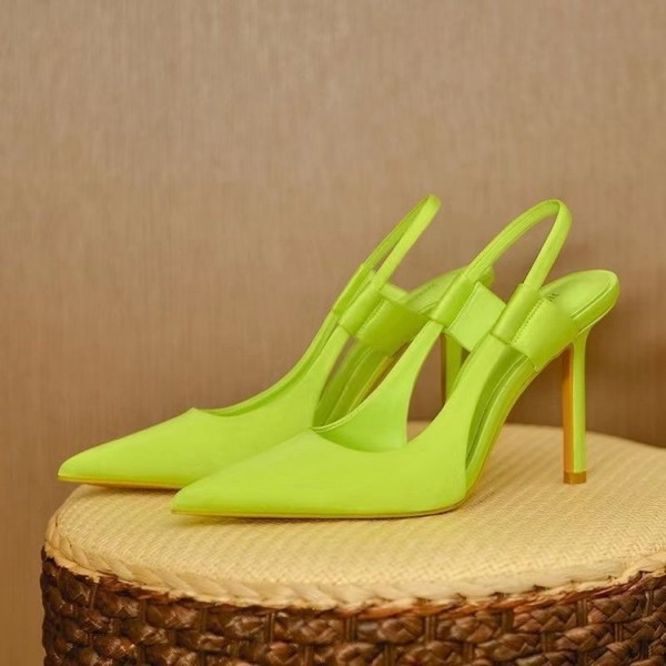 Women'S Fashion Pointed Toe Solid Color Stiletto Sandals